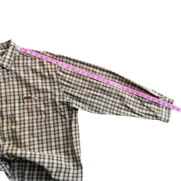 Carhartt Men's Original Fit Loden Green Cotton Flannel Button Up Shirt Size XL - Picture 10 of 12